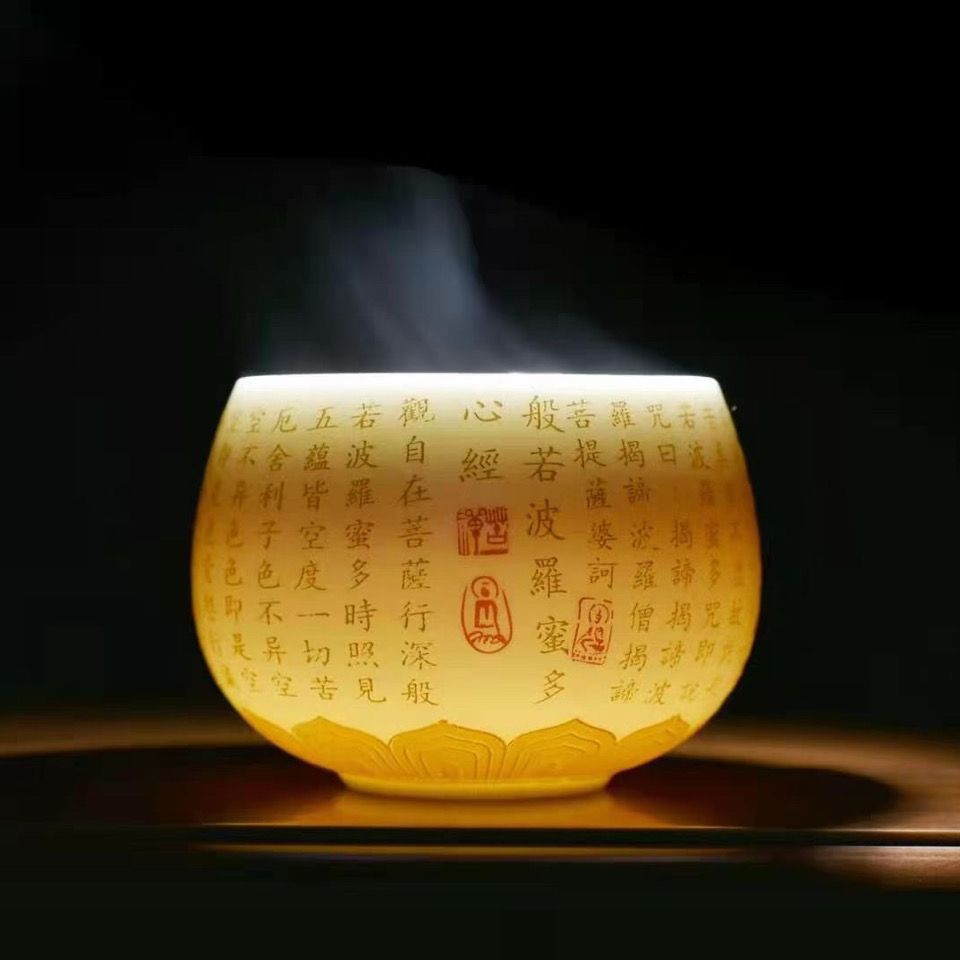 【汀和大福】瓷都德化白瓷羊脂玉瓷心經杯,活動限購48組